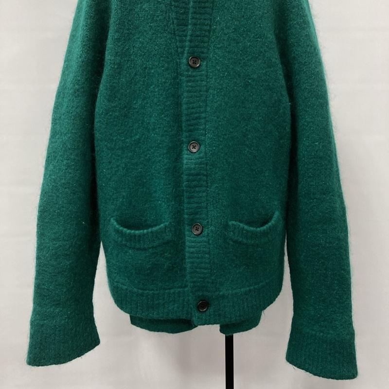 シュタイン/キッドモヘヤカーディガン/グリーン/ノーカラー/ポケット×2