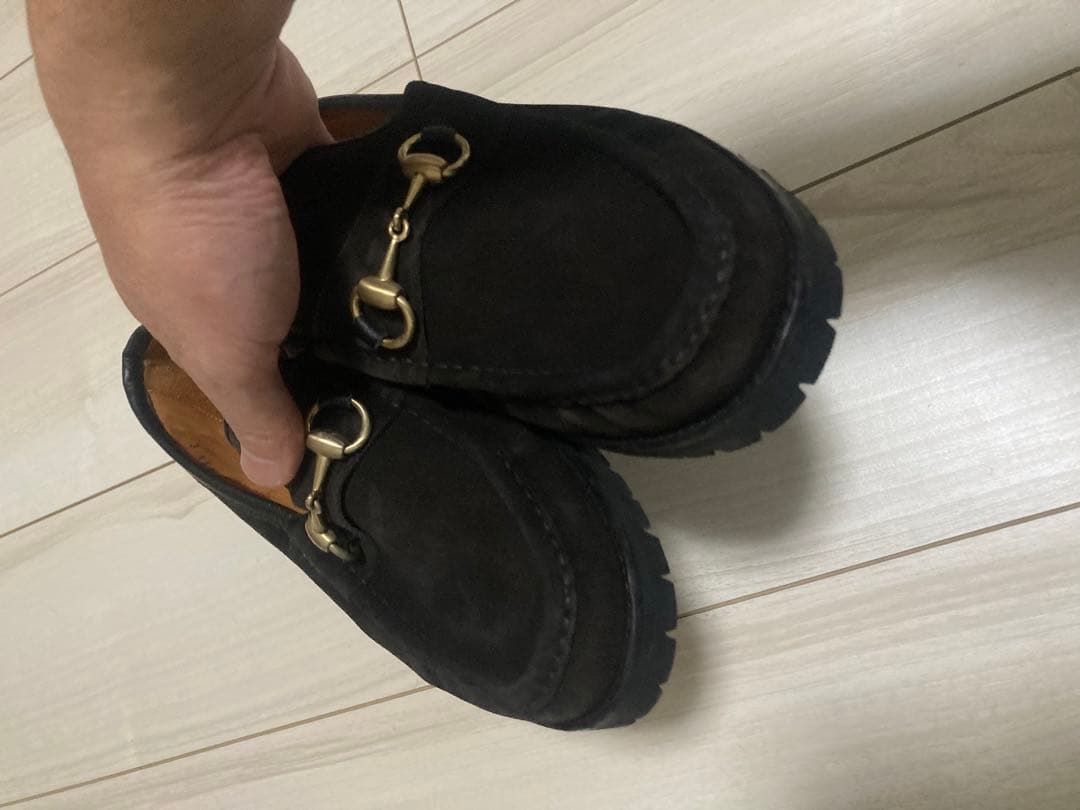 90s GUCCI ホースビット ラグソールローファー 黒金 トムフォード 90s GUCCI ホースビット ラグソールローファー 黒金 トムフォード