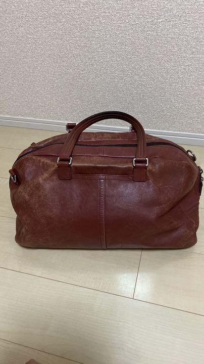 【COACH】本革ボストンバッグ ヴィンテージレッド
