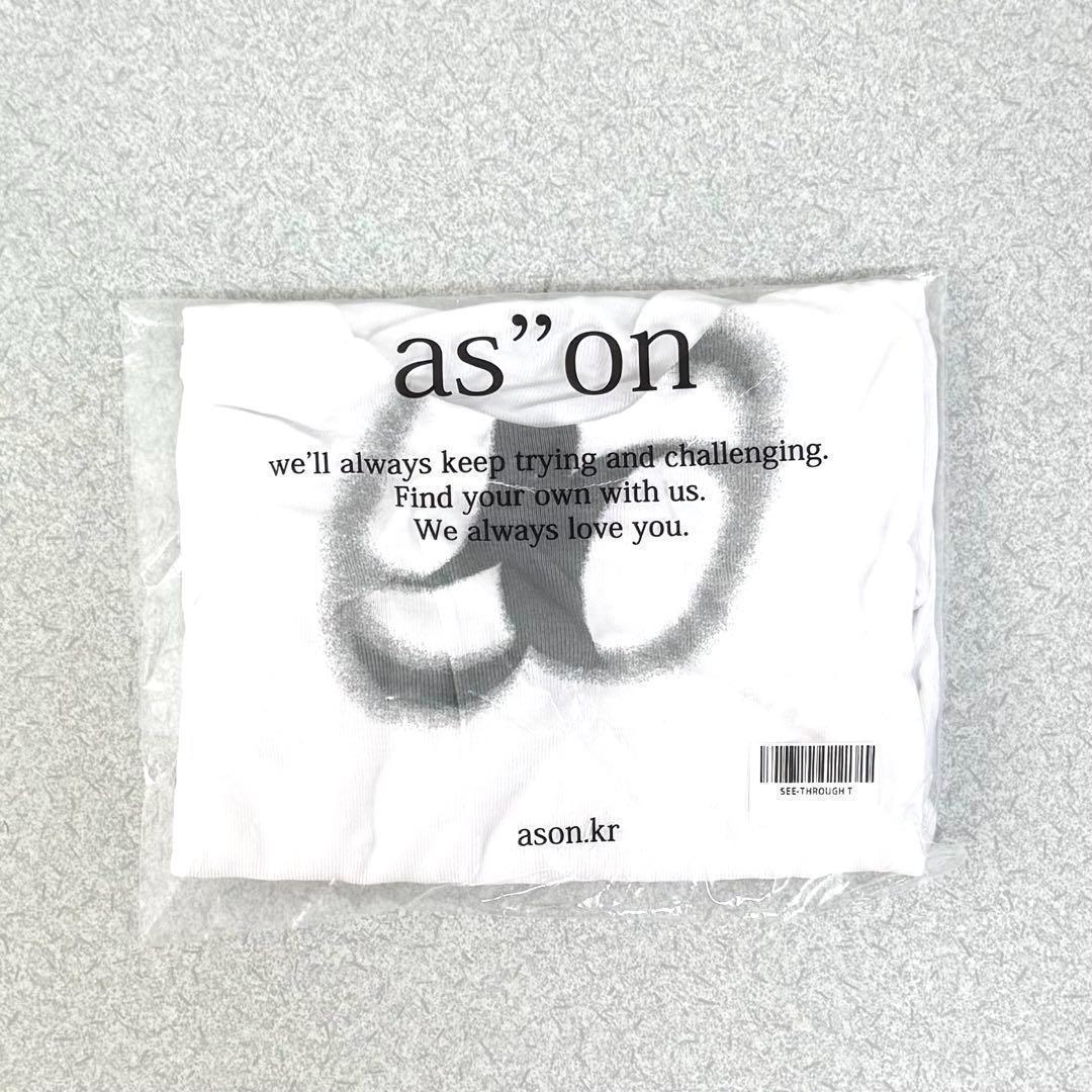 期間限定のお買い得商品 ason 韓国限定 在庫処分セール シースルー ロンT Tシャツ トップス