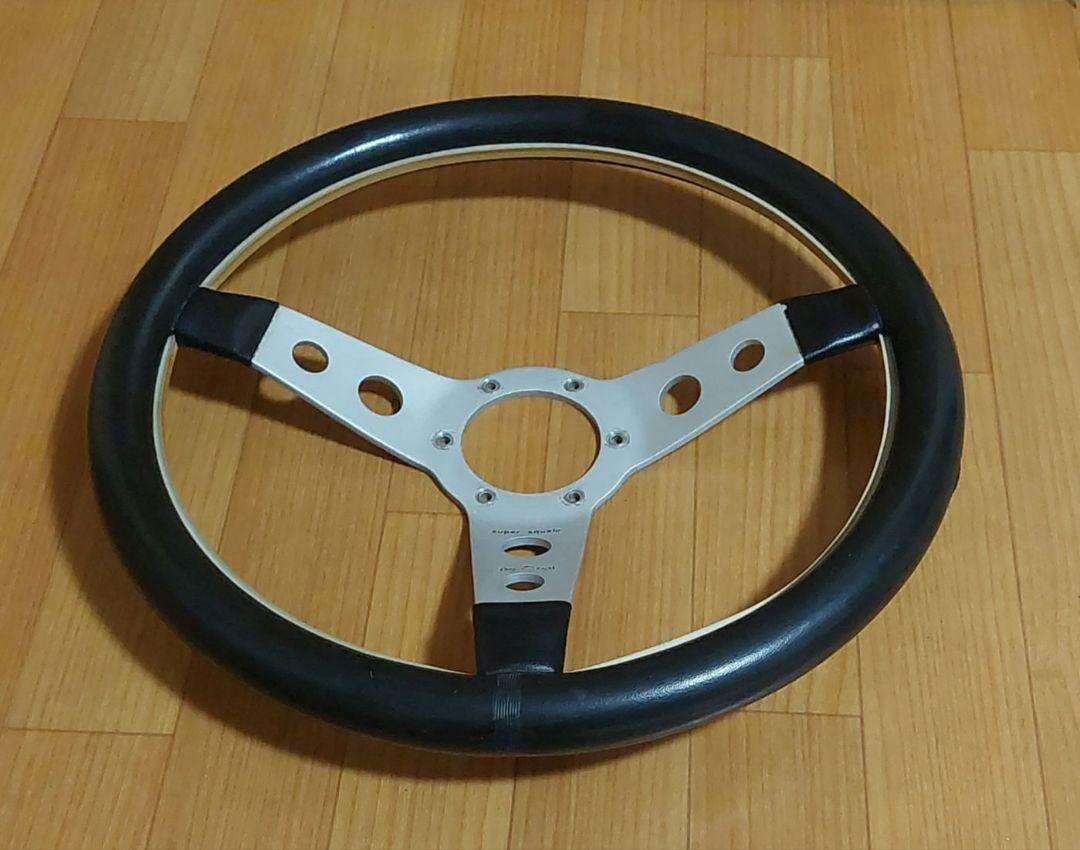 レア・希少　ヴィンテージレザーステアリング　Made in Italy
