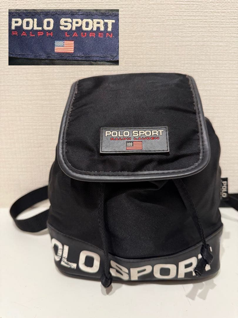 ★POLO SPORT ★RALPH LAUREN★ミニリュック★巾着★ブラック
