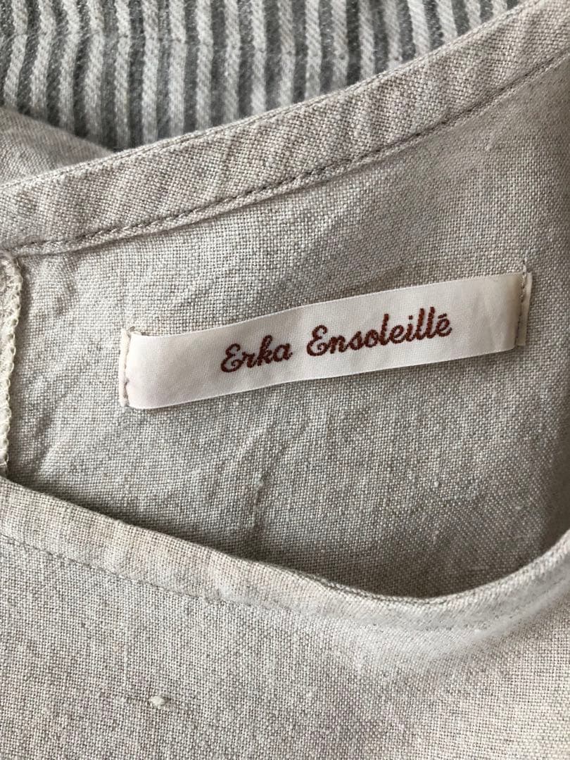 ハンドメイド　森のおさんぽ七分袖 ワンピース