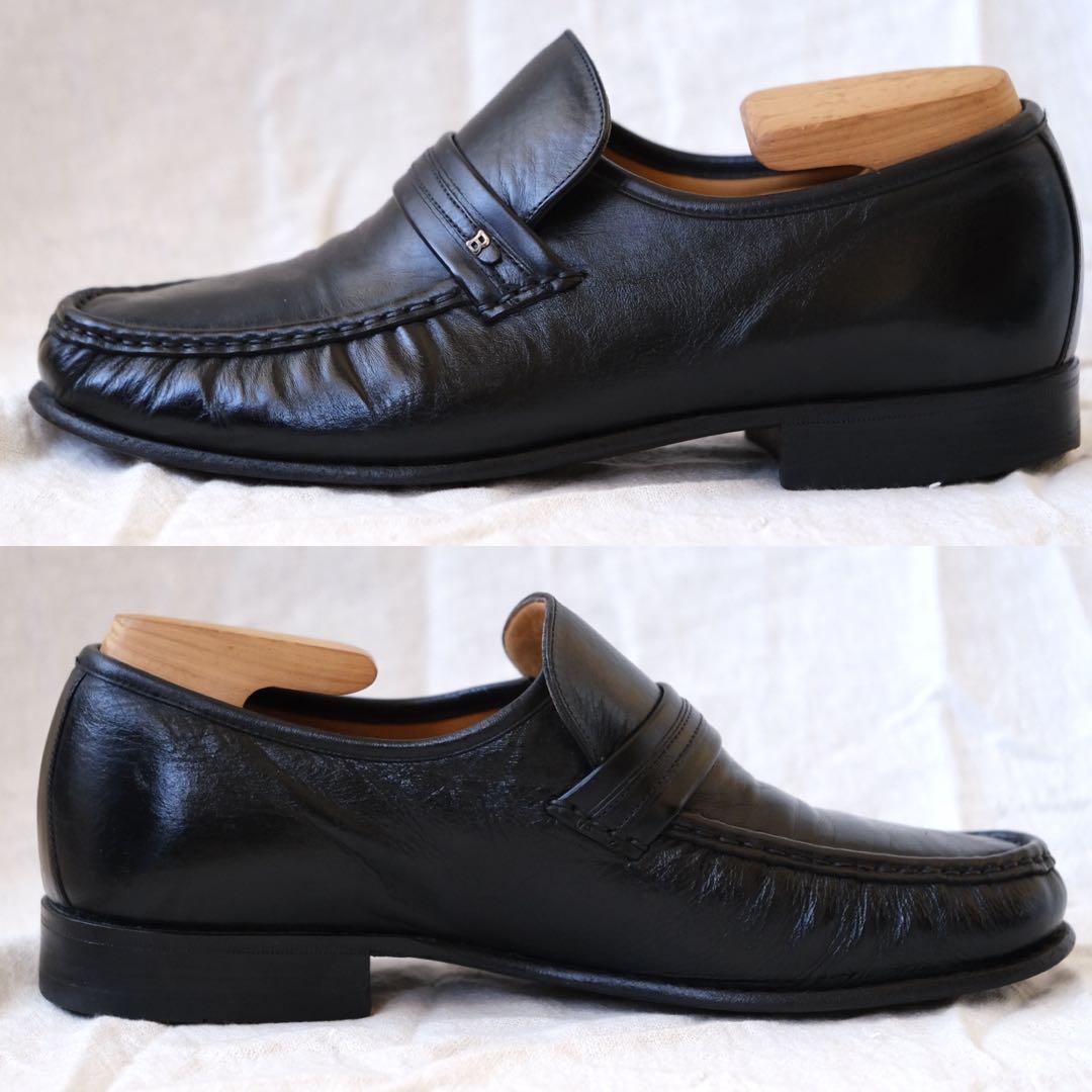 BALLYバリー ベルトビットギャザーモカシンローファー黒5