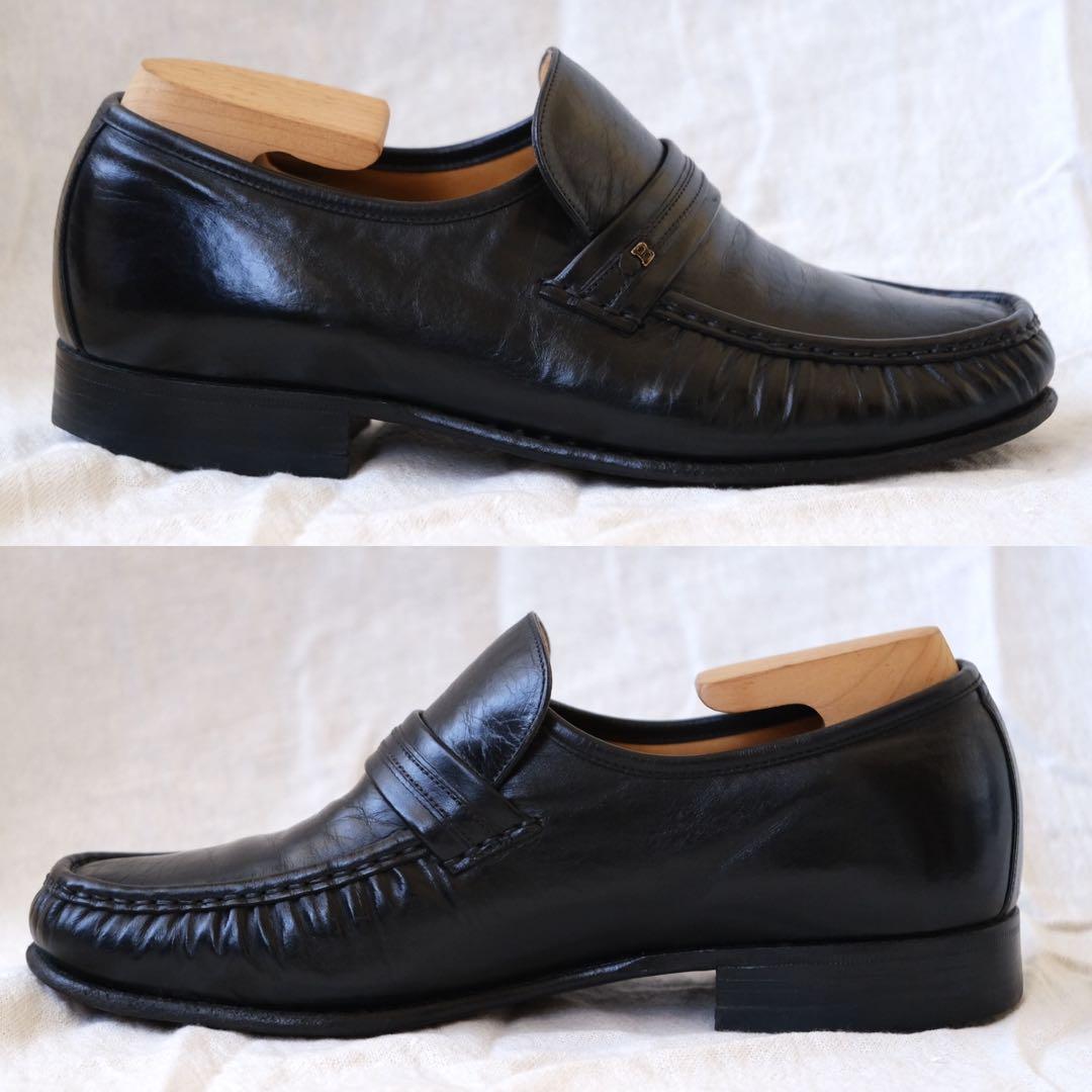 BALLYバリー ベルトビットギャザーモカシンローファー黒5