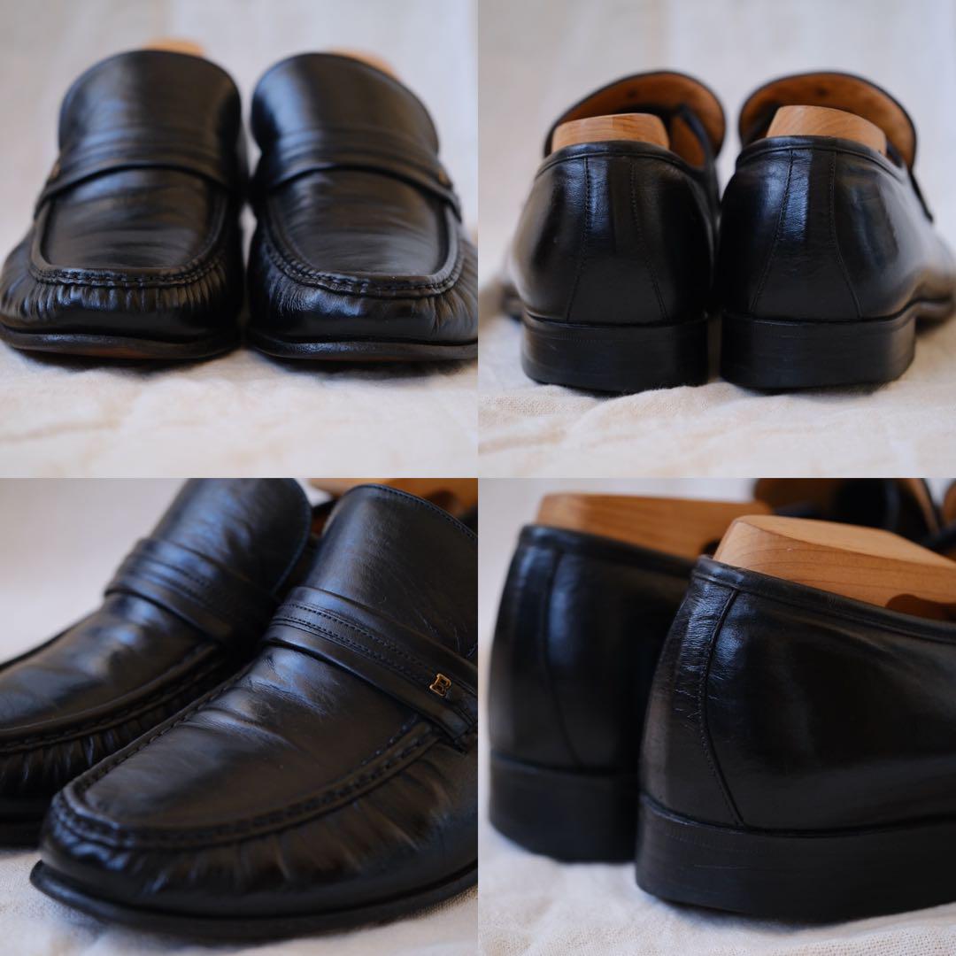 BALLYバリー ベルトビットギャザーモカシンローファー黒5
