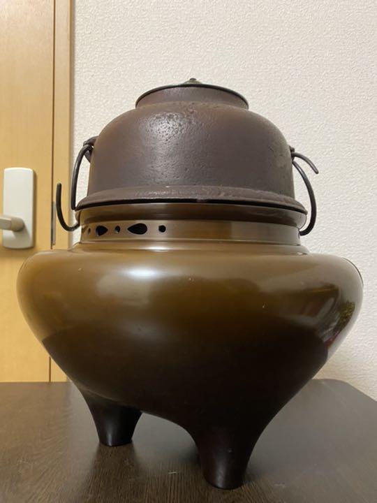 再入荷人気 茶道具セット 風炉 塗板 TJ5WZ-m49496637250 風炉灰付き 茶釜 お得セール