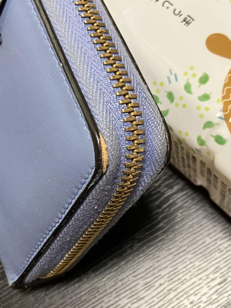 GUCCI リボン付き長財布 ブルー