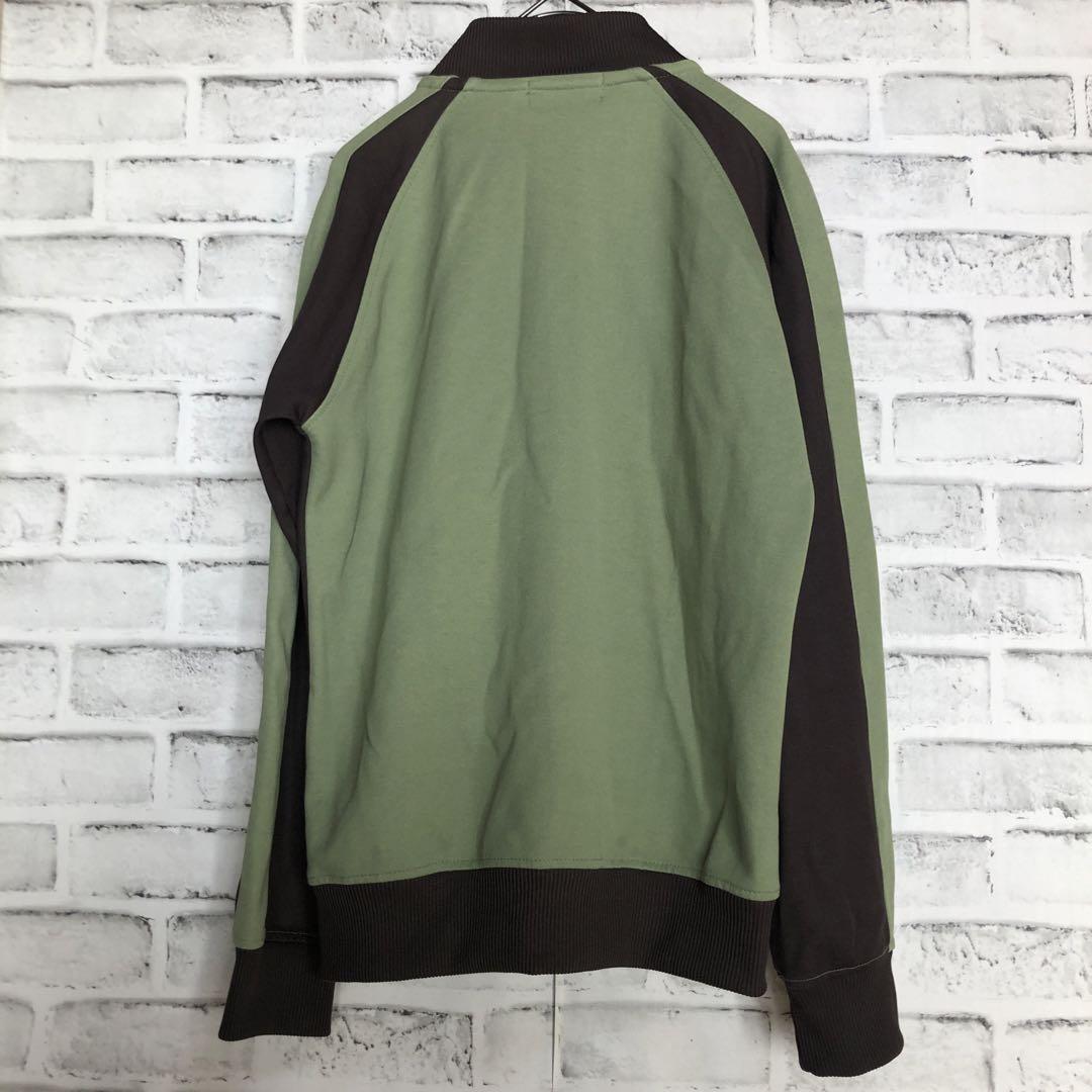 90s⭐️Fred Perryトラックジャケット XS 刺繍月桂樹 ブラウン×薄緑
