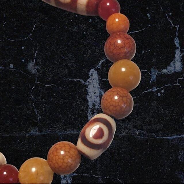 品質が 【最上級品】dZi beadsジービーズ 西蔵 上肯 赤龍紋 玉髄 二十 ...