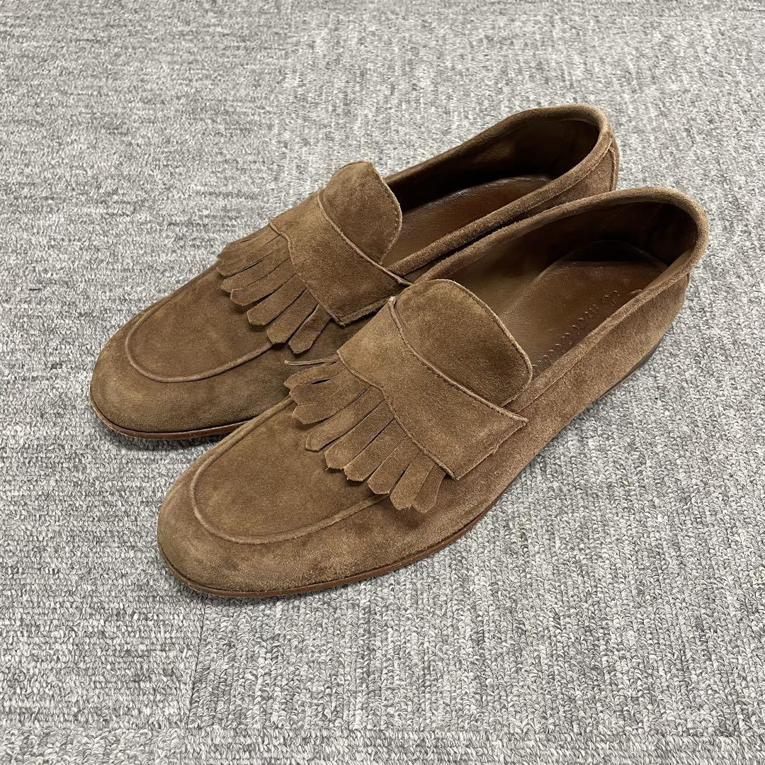 il mocassino イルモカシーノブラウン スエード フリンジ ローファー