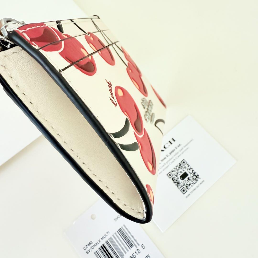 COACH コーチ コインケース 小銭入れ財布 ホワイトレッド