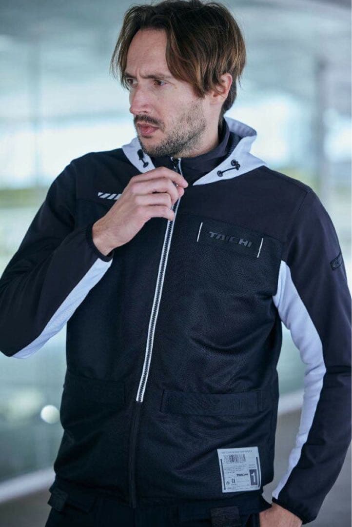 RSタイチ RSTAICHI バイク用ジャケット エアー トラック パーカ SIGNATURE KHAKI WL | RSタイチ(RS TAICHI) バイクウェア ライディングジャケット
