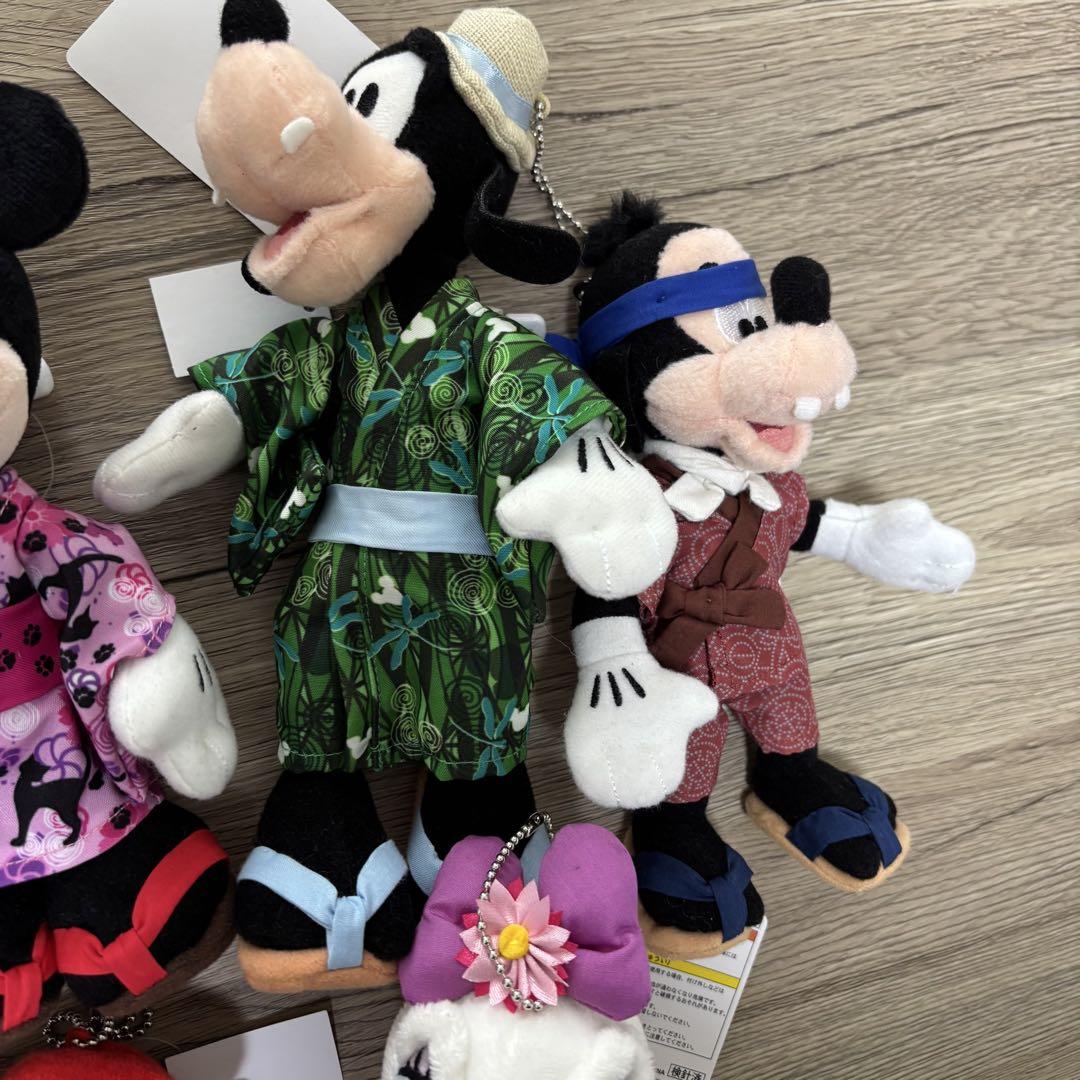 ディズニー 浴衣ぬいぐるみバッジ 6体セット