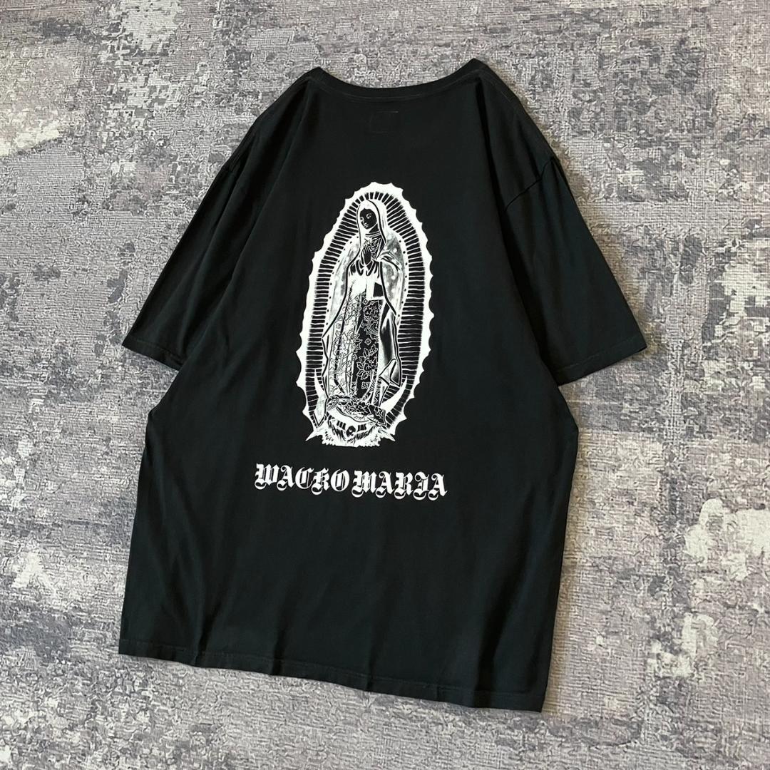 【超希少XXL】ワコマリア バックロゴ入りTシャツ バックマリア 両面ロゴ 3L