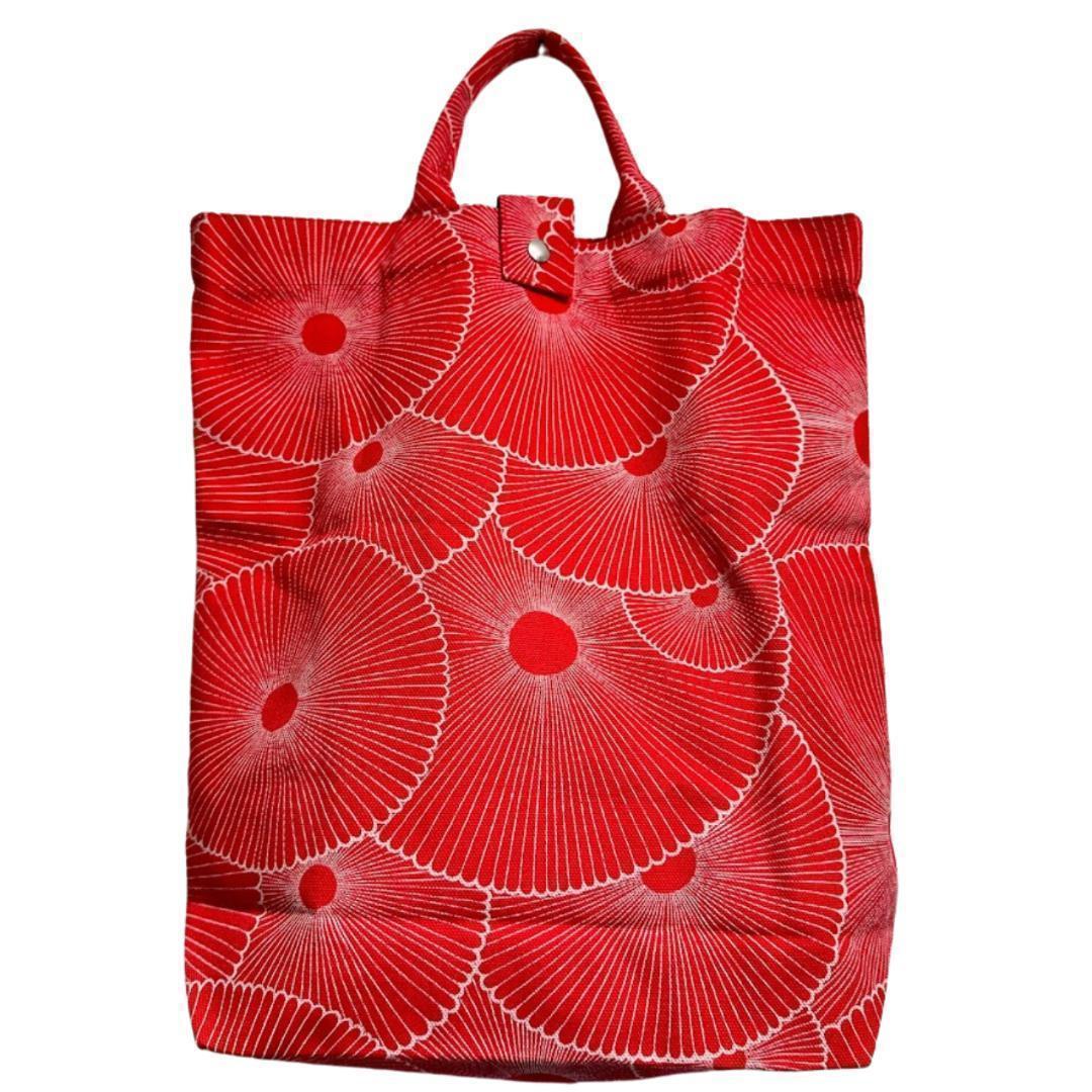 激レア Marimekko バック 花柄 40.5×38cm 画像2