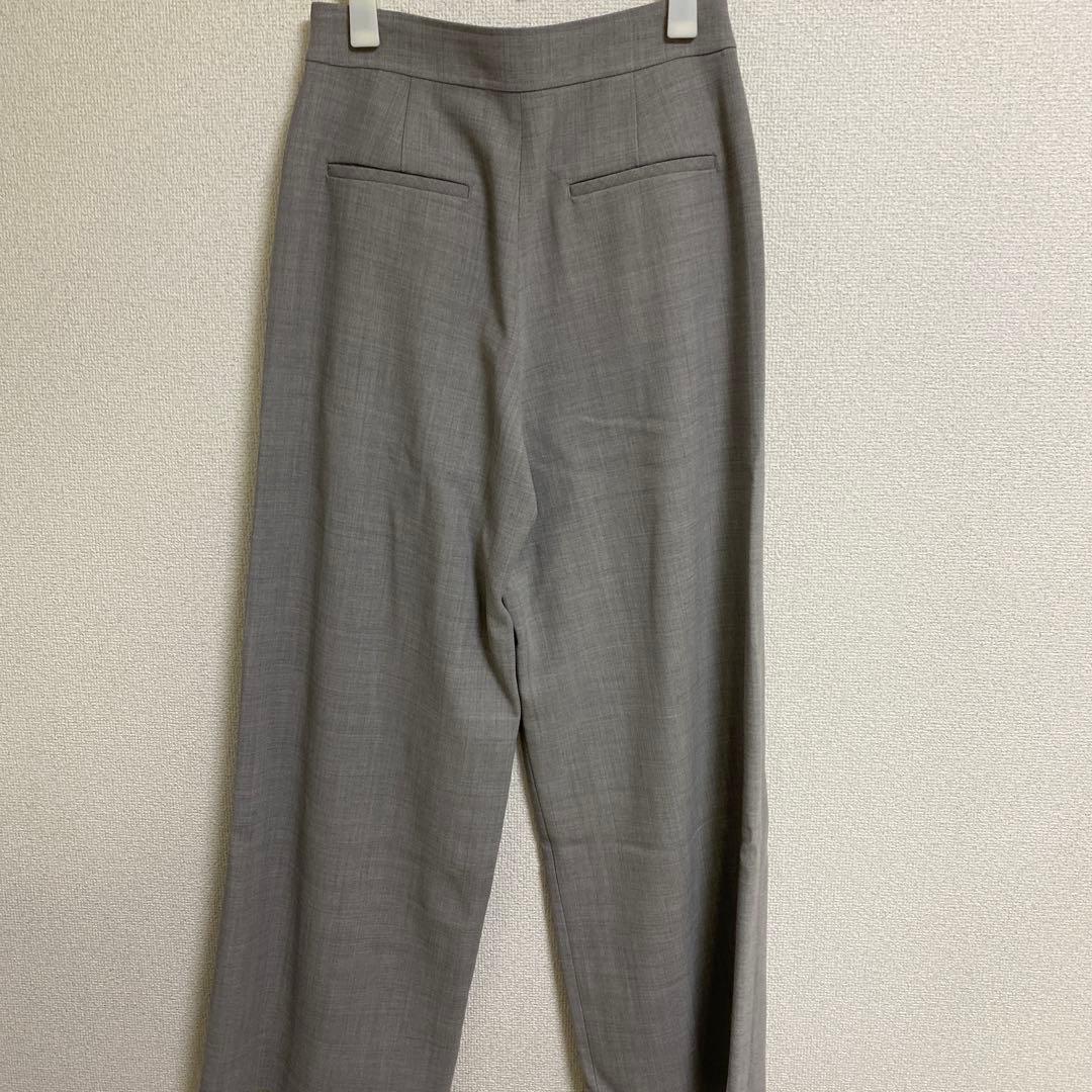 GALERIE VIE レーヨンウールデラヴェ ワイドタックパンツ ライトグレー GALERIE VIE レーヨンウールデラヴェ ワイドタックパンツ ライトグレー