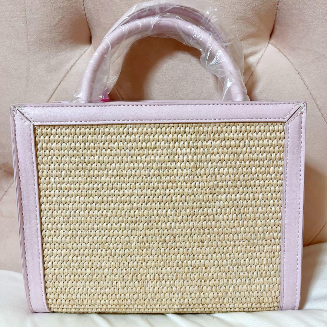 激レア FURFUR ラフィアロゴトートバッグ ピンク 新品 - メルカリ