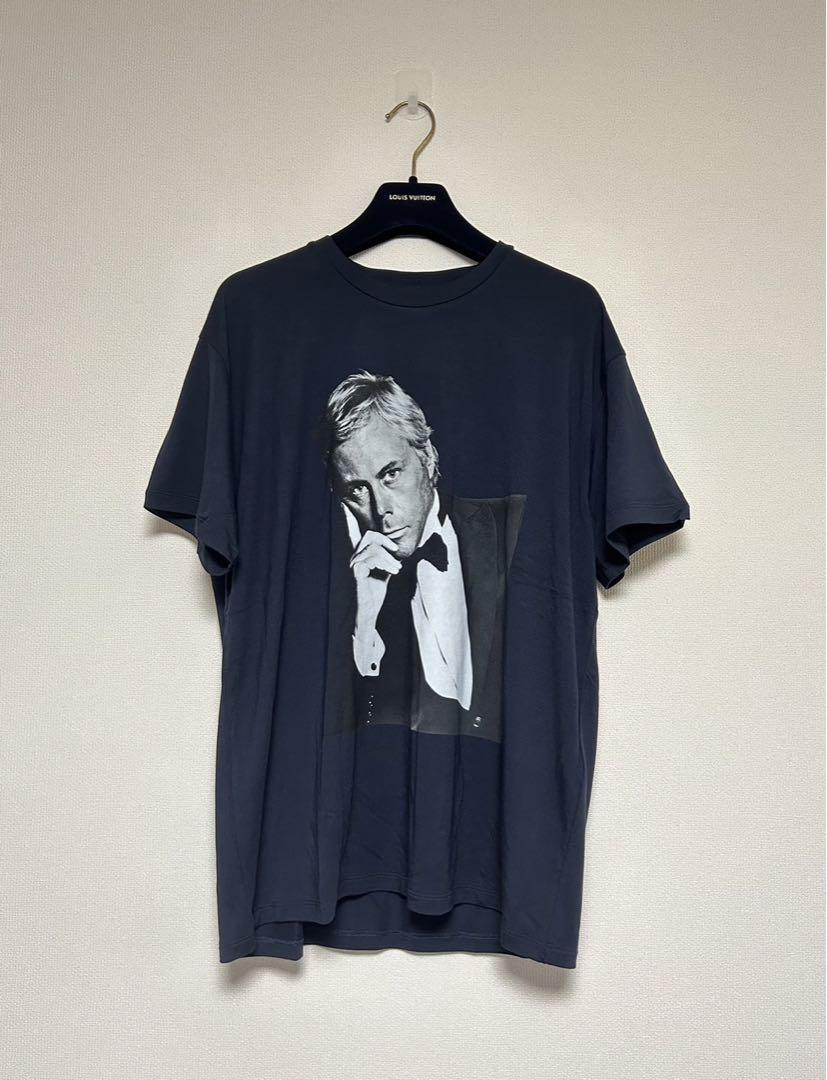 不明点はご質問ください【未使用品】GIORGIO ARMANI /フォトTシャツ/ネイビー/非売品