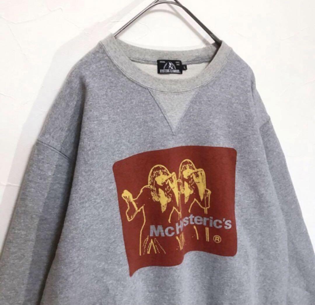 ヒステリックグラマー スウェット L グレー ヒスガール Vガゼット 古着