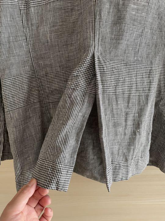 セール新作 LINEN グレンチェックジャケット FMXpb-m49531024850 新作超歓迎