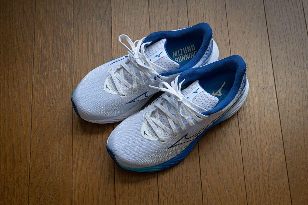 Mizuno Wave Rider 28 26.0cm ホワイト/ブルー