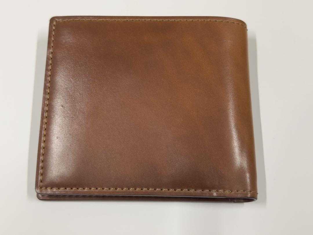 GANZO shell cordovan 2 ナチュラル小銭入れ付き二つ折り財布