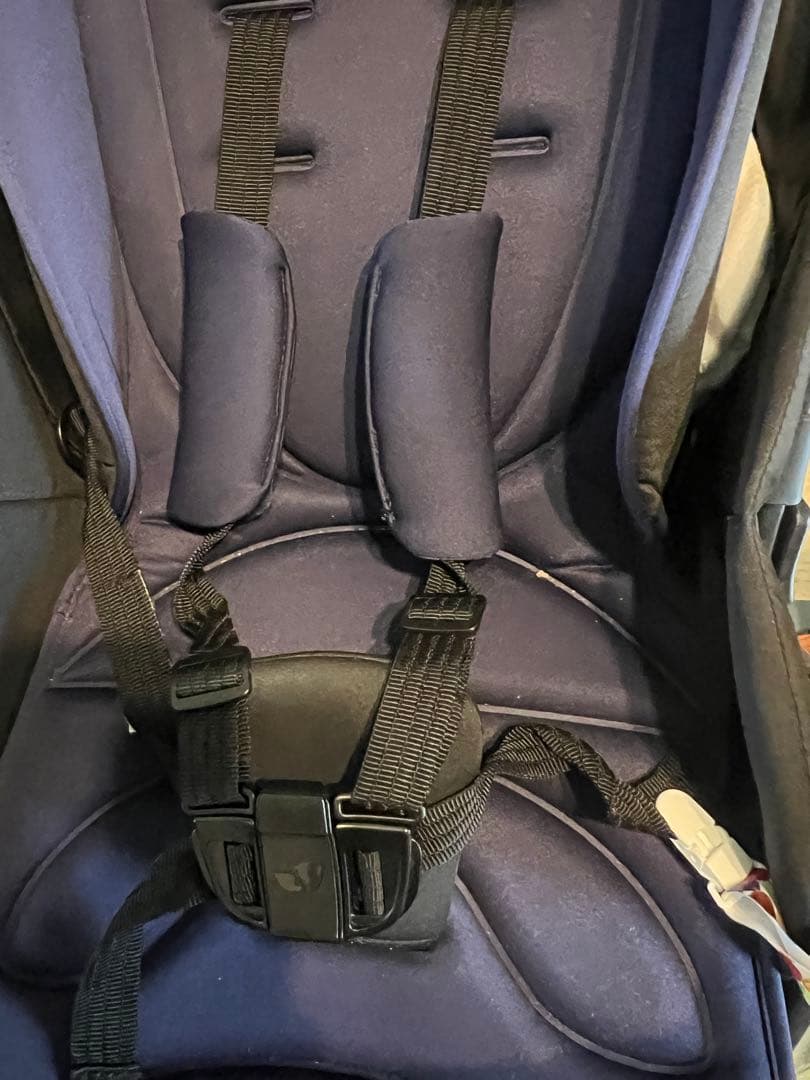 ネイビー ベビーカーシート 5点式ハーネス