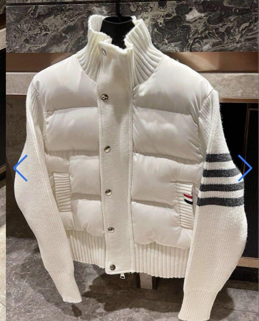 スタンドネック ラインジャケットThomBrowne レディースダウン