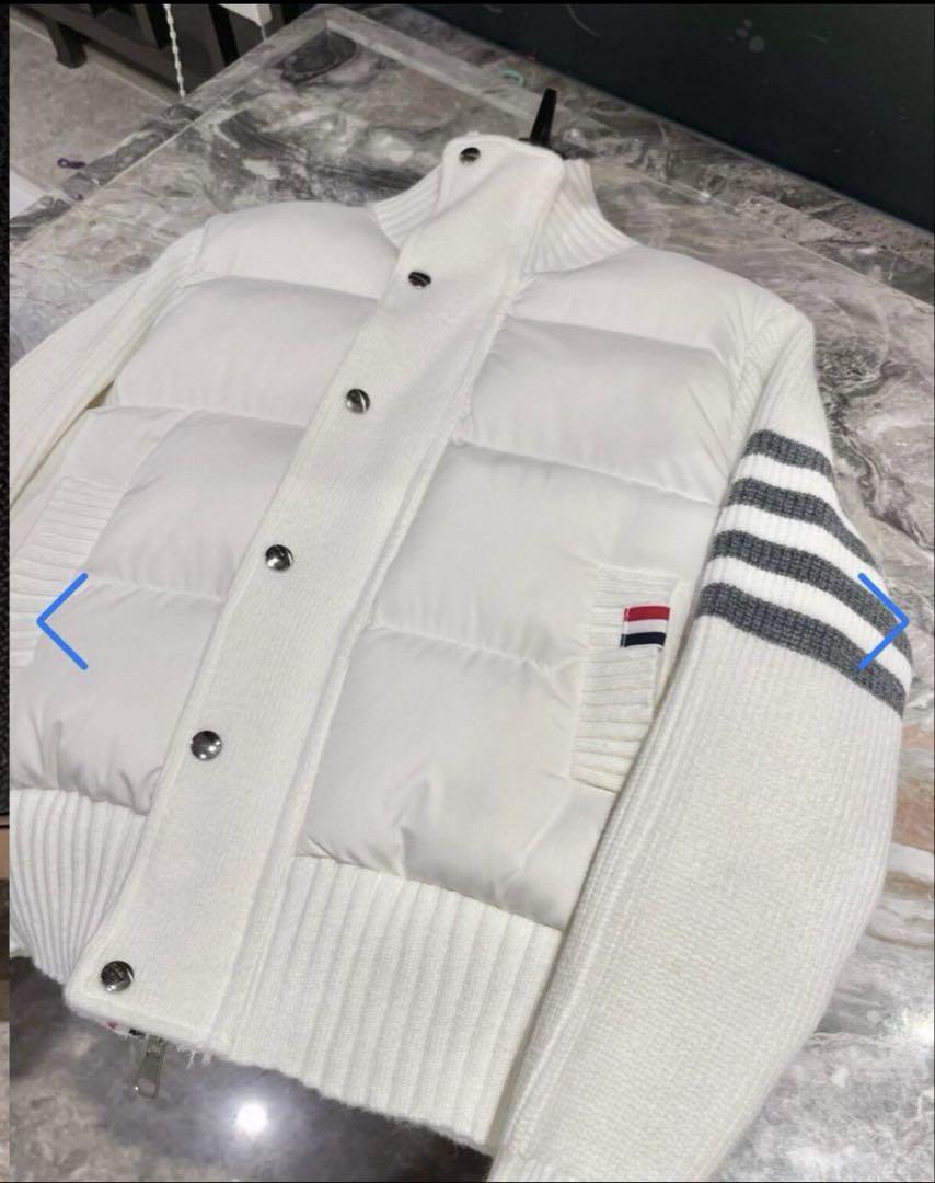 スタンドネック ラインジャケットThomBrowne レディースダウン