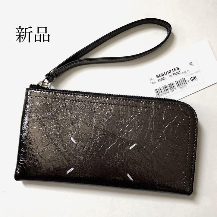 経典 メゾン 新品 マルジェラ 長財布 ウォレット L字ジップ メタリック 毎日新作アイテム入荷中 マルジェラ 財布 シルバーグレー 新品未使用 MM6 コインケース/小銭入れ