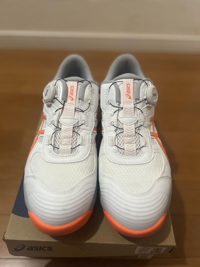 asics 安全靴 BOAシステム ホワイト/オレンジ ウィンジョブ アシックス ウインジョブ CP219 BOA ホワイトx