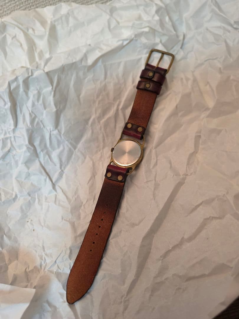 ハンドメイド腕時計やや傷や汚れあり