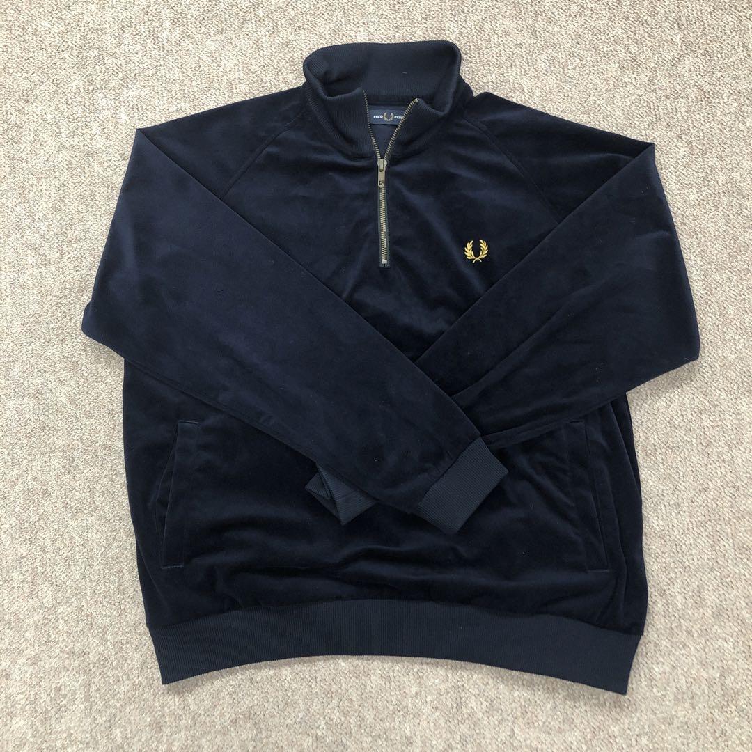 上品 スウェット-フレッドペリー Fred Perry ベロアハーフジップ - www オンライン買付 フレッドペリー ハーフジップ ベロア 限定 パーカー