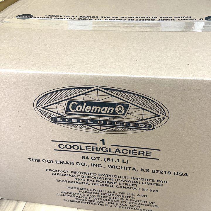 新品未使用 コールマン 54QTスチールベルトクーラー ミッドナイト 限定 ...