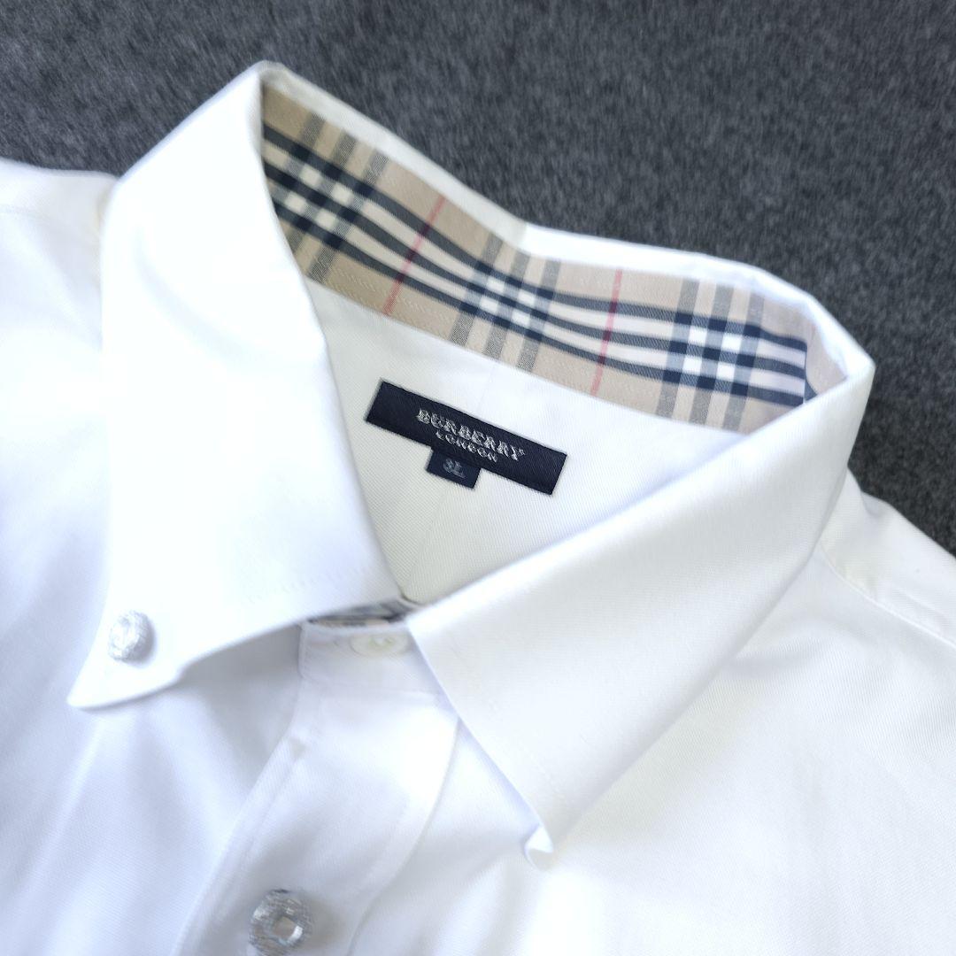 【BURBERRY】人気ノバチェック×ホースロゴ刺繍 長袖ボタンダウンシャツ3L BURBERRY】人気ノバチェック×ホースロゴ刺繍 長袖ボタンダウン