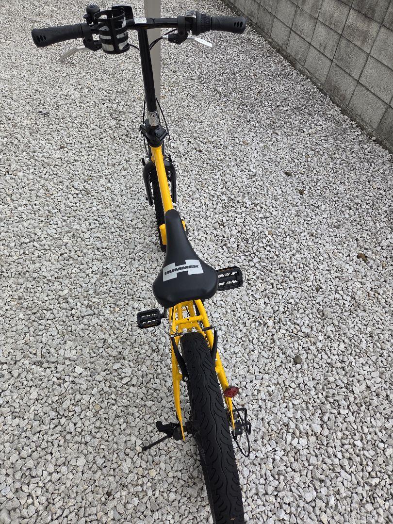HUMMER 折りたたみ自転車 イエロー　ファットバイク