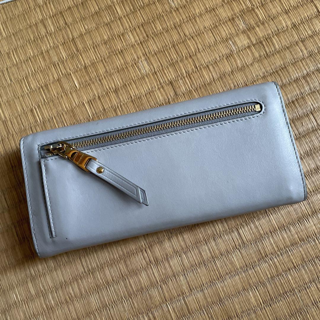 MIUMIU リボンモチーフ グレー 長財布