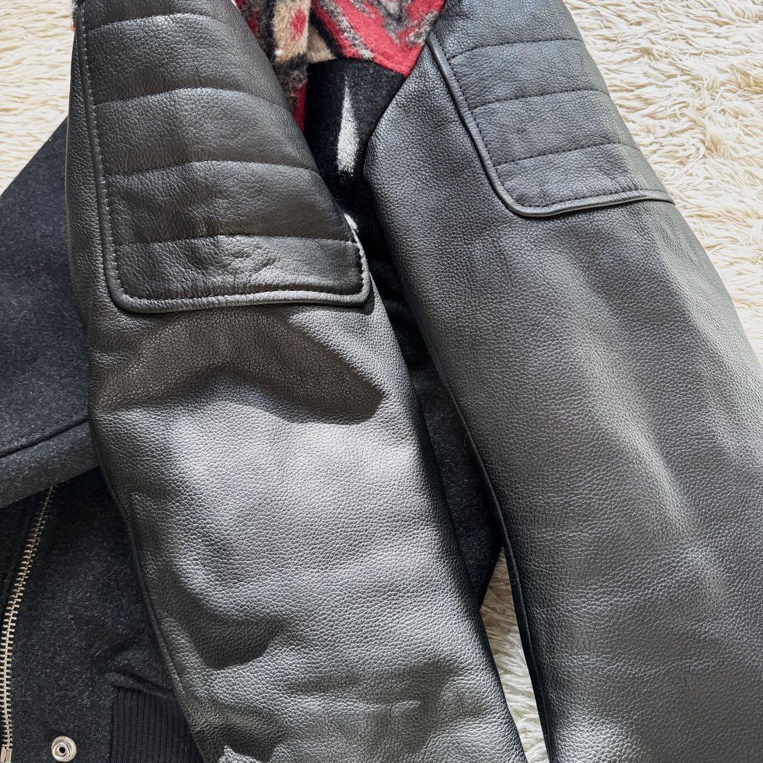 品数豊富！ レザー ニット ブルゾン DIESEL 切替 総柄 ライダースジャケット ジャケット・アウター