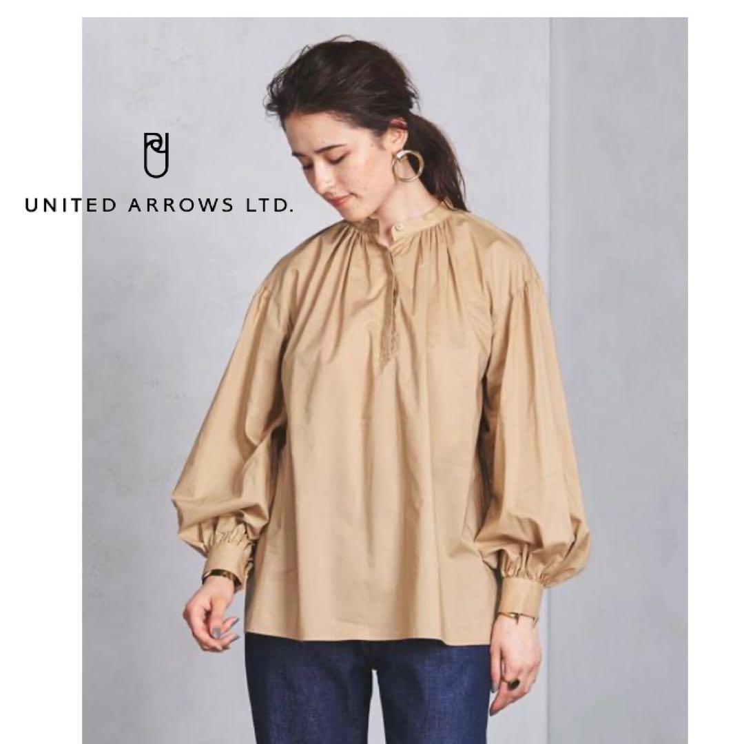 新品　ユナイテッドアローズ　バルーンブラウス　ギャザー　黒 UNITED ARROWS（ユナイテッドアローズ）の「ギャザー バルーン