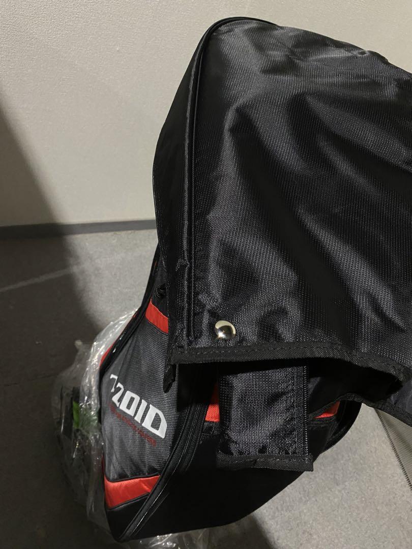 新品未使用Mizuno T-ZOID ゴルフバッグ ブラック/レッド フード付き