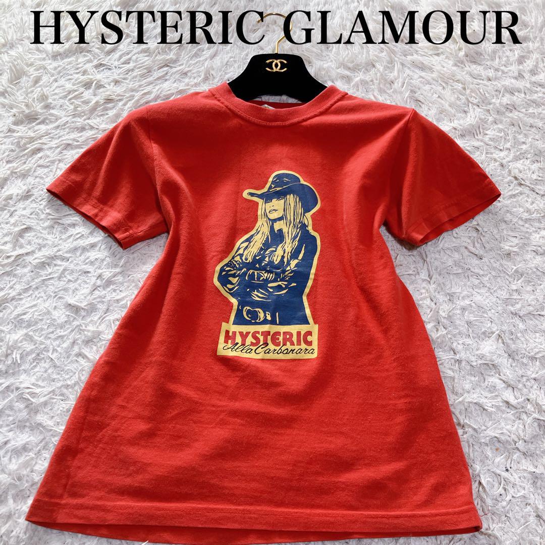 ヒステリックグラマー ヴィンテージ 90sヒスガールプリント Tシャツ オレンジ