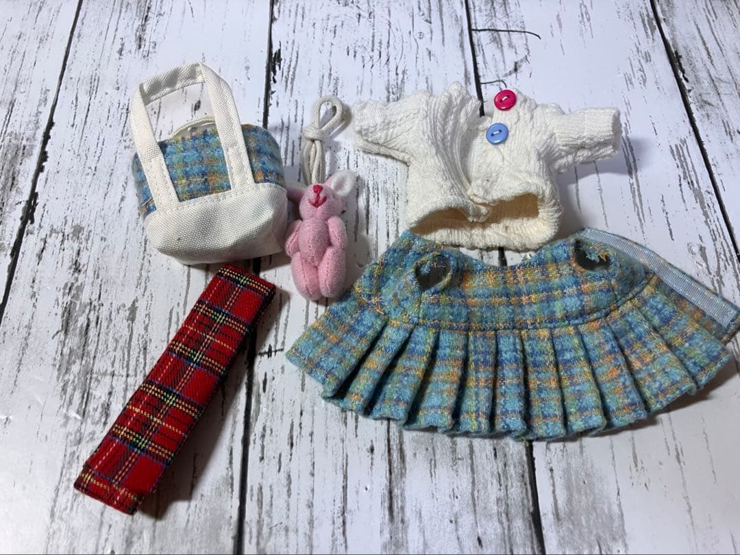 イルメールハッピードールサイズアラン風カーディガンセット ブルー