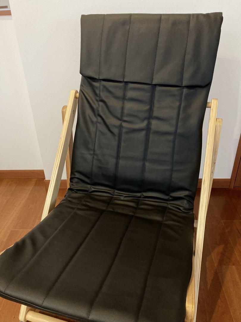 DOCTOR AIR リクライニングチェア 合皮ブラック　折りたたみ式