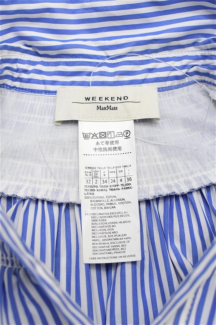 W155/美品 WEEKEND MaxMara 半袖ブラウス ストライプ 36 Weekend Max Mara - W155/美品 WEEKEND MaxMara 半袖ブラウス