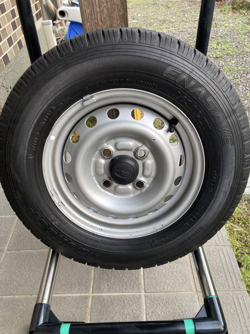 スバル サンバー純正ホイール&ダンロップ サマータイヤ145R12 6PR ①
