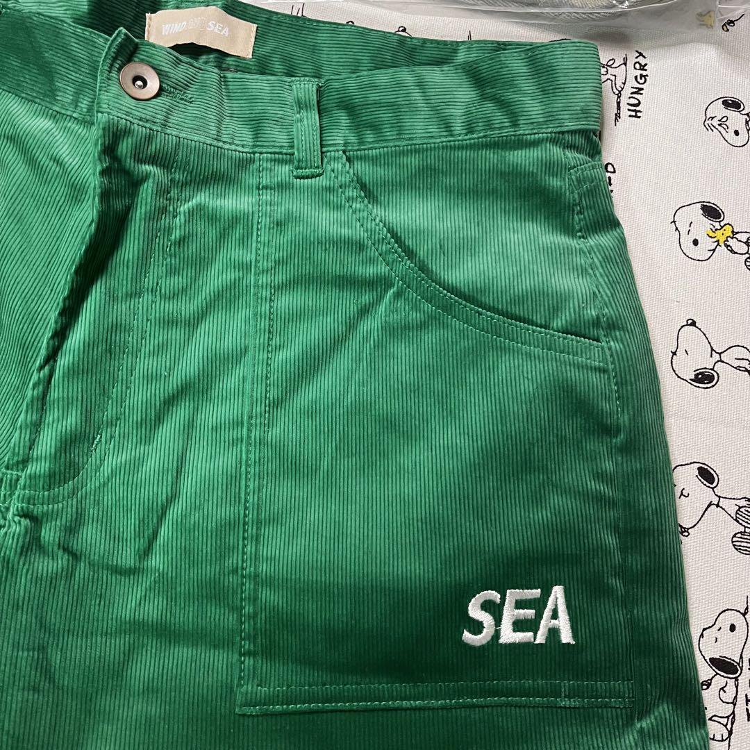wind and sea コーデュロイ　ショーツ　ハーフパンツ　グリーン