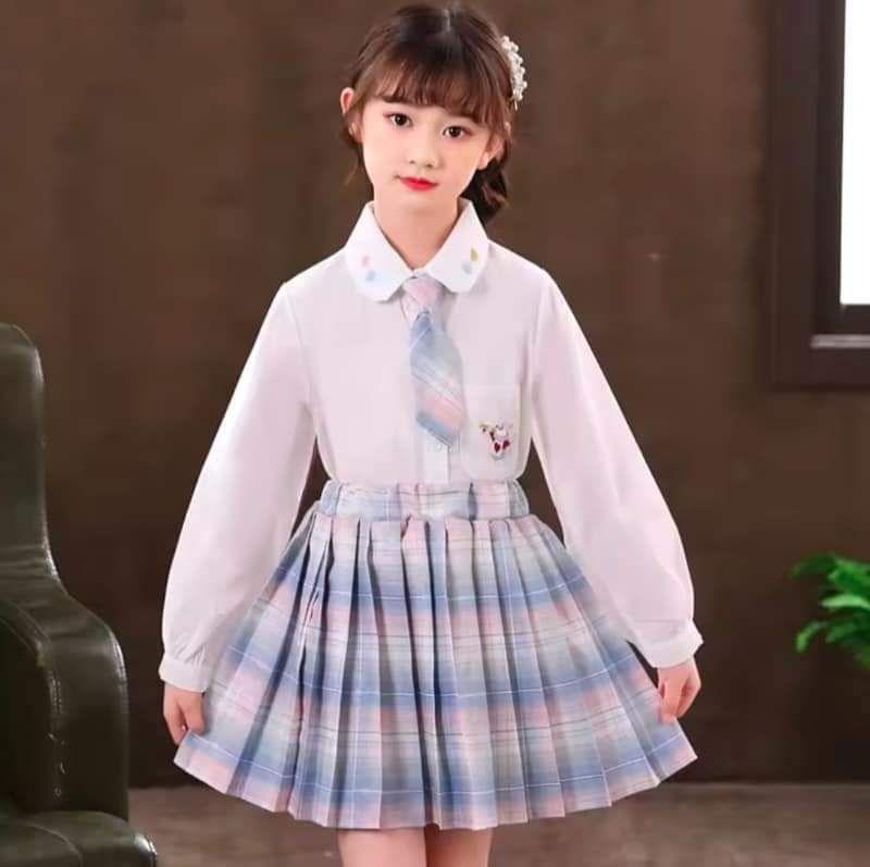 女子高生 セットアップ　水色 4点 セット 150 新品未使用 入学式卒業式