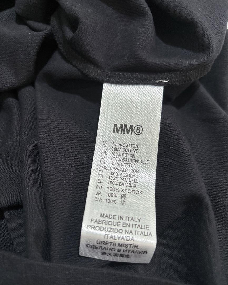 新作】MM6 ロゴTシャツ ブラック 12Y