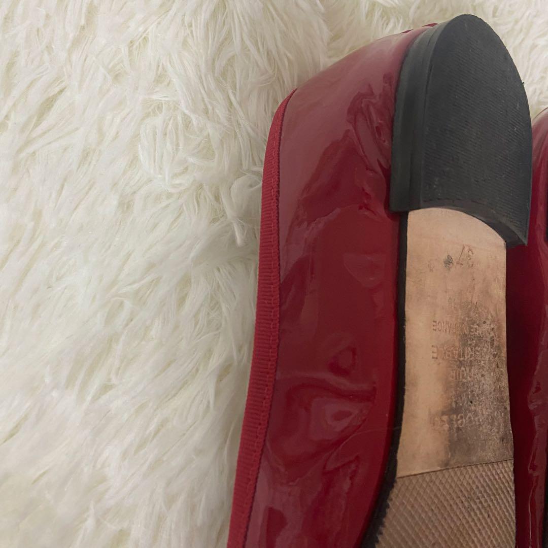 Repetto レペット　フラットシューズ　バレエシューズ　赤レッド／エナメル